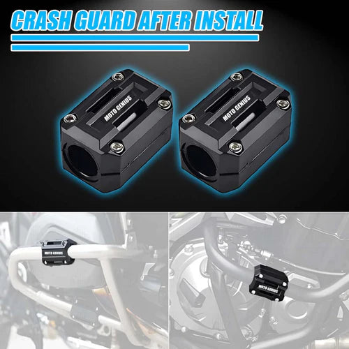 Universal Motorcycle Engine Guard/ Crash Guard Sliders Lightweight Plastic Anti Drop Protector for Crash Guard (Pack of 2)
