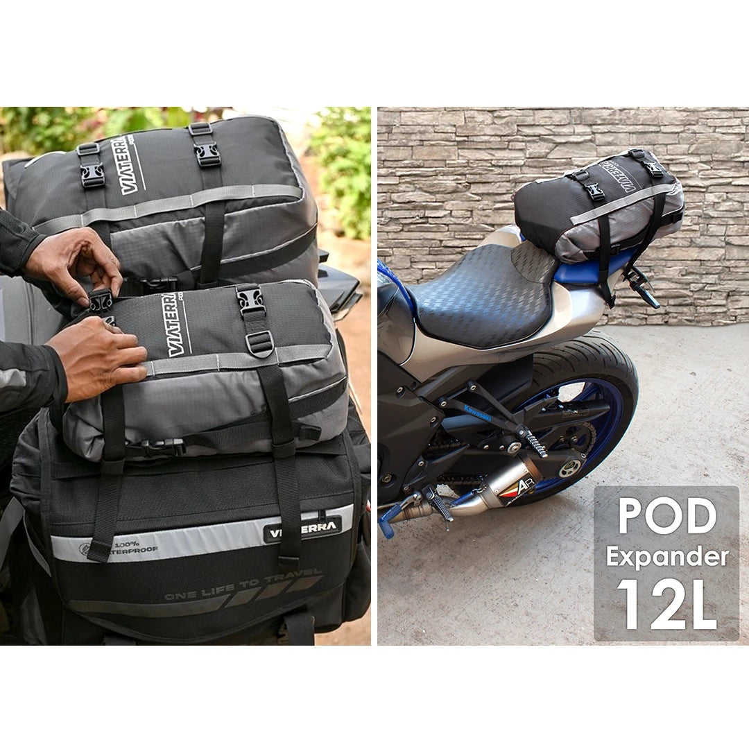 VIATERRA POD 100% WATERPROOF MOTORCYCLE TAIL BAG