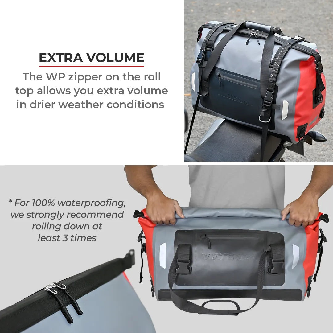 ViaTerra DryBag 55L 100% Waterproof Motorcycle Tailbag Universal