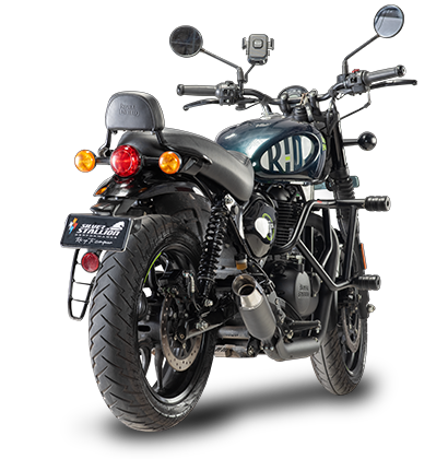 Stallion Sporty Performance Silencer Exhaust Matt Black For Hunter 350