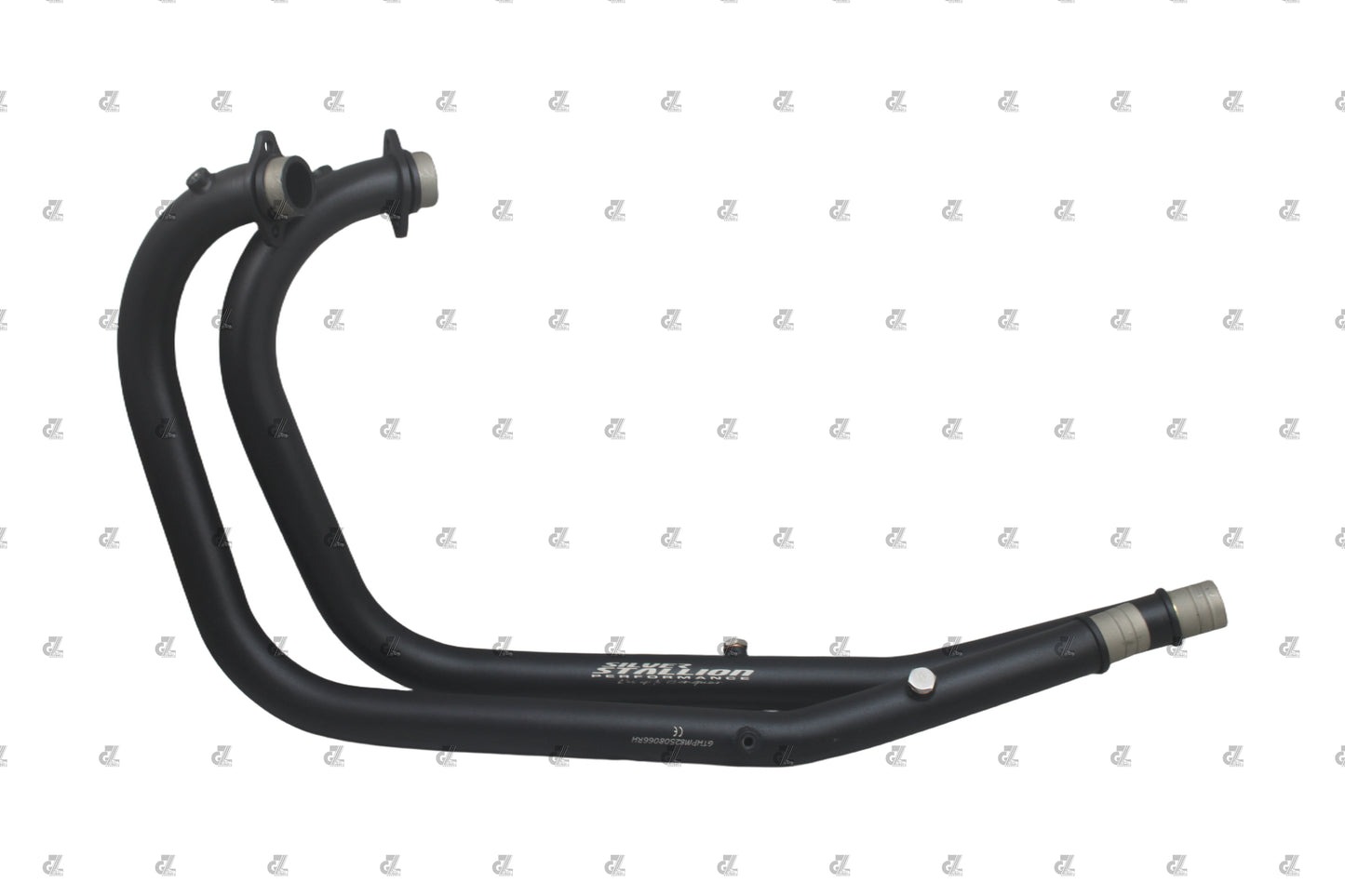 SILVER STALLION PERFORMANCE BEND PIPES BLACK FOR ROYAL ENFIELD INTERCEPTOR / GT 650