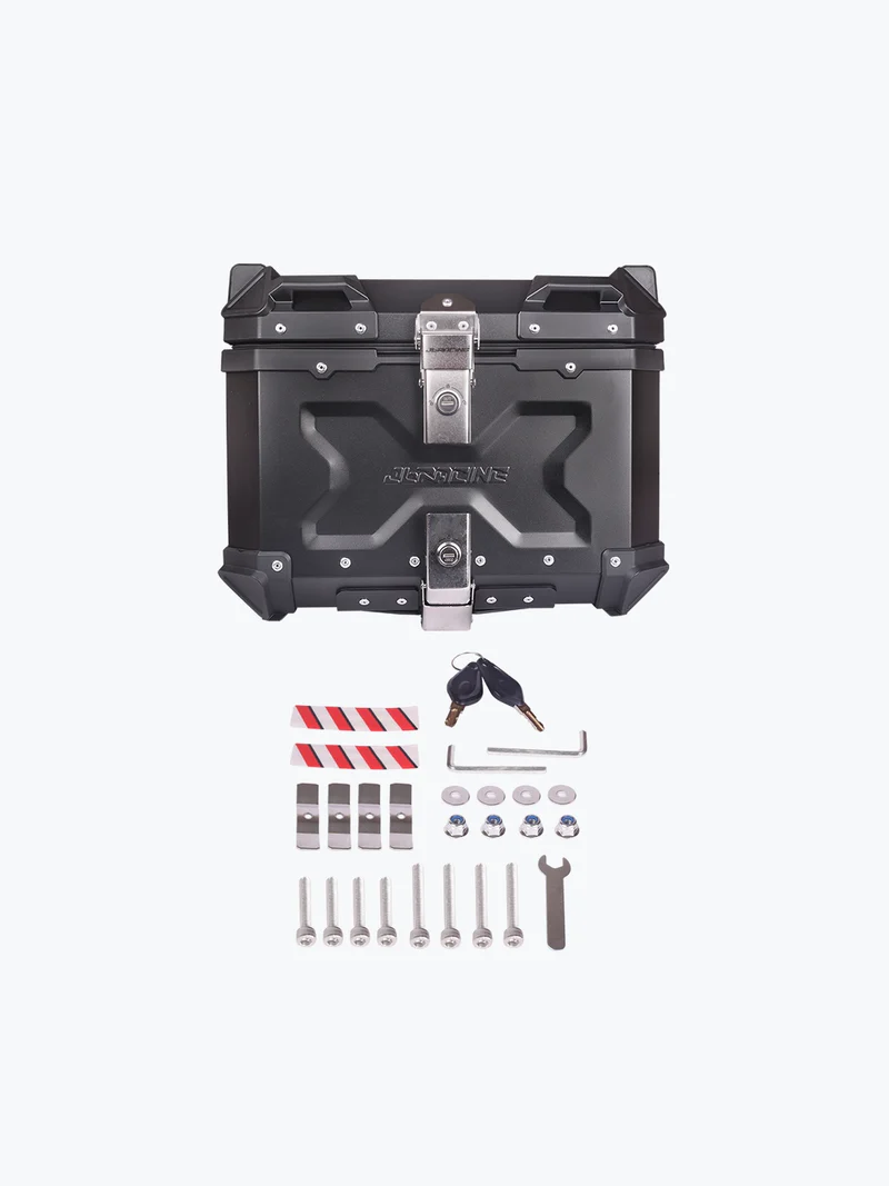 Jb Racing Top Box 45L Black Premium With Back Rest Pad For All Motercycle