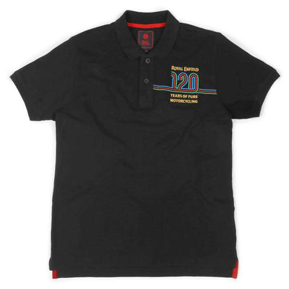 ROYAL ENFIELD 120TH YEAR MEN'S POLO TSHIRT BLACK
