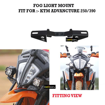 Moto Torque Fog Light Mount With Fittings For KTM Adventure 250/390
