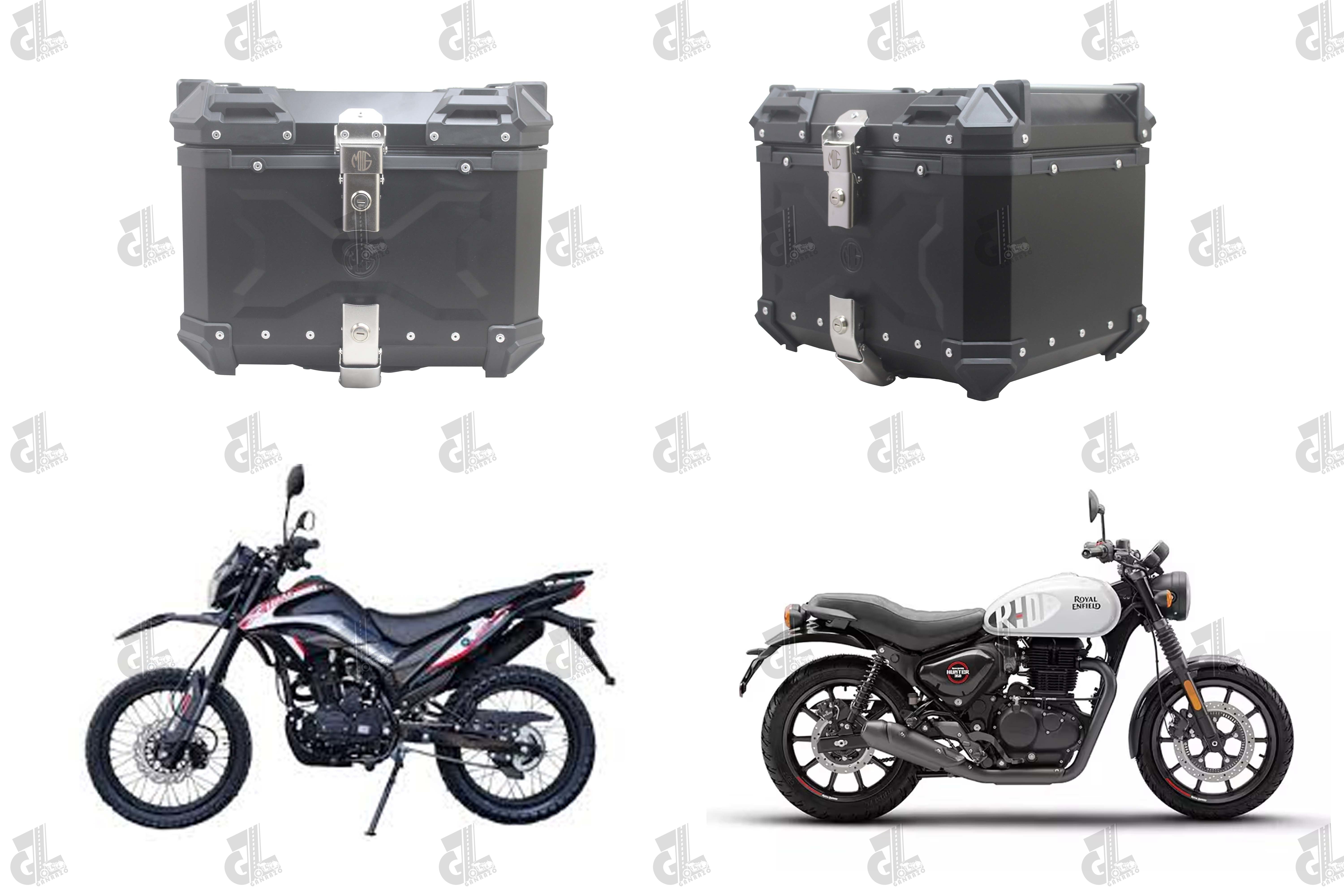 Black Aluminum Luggage Top Box 45 LTR Compatible With