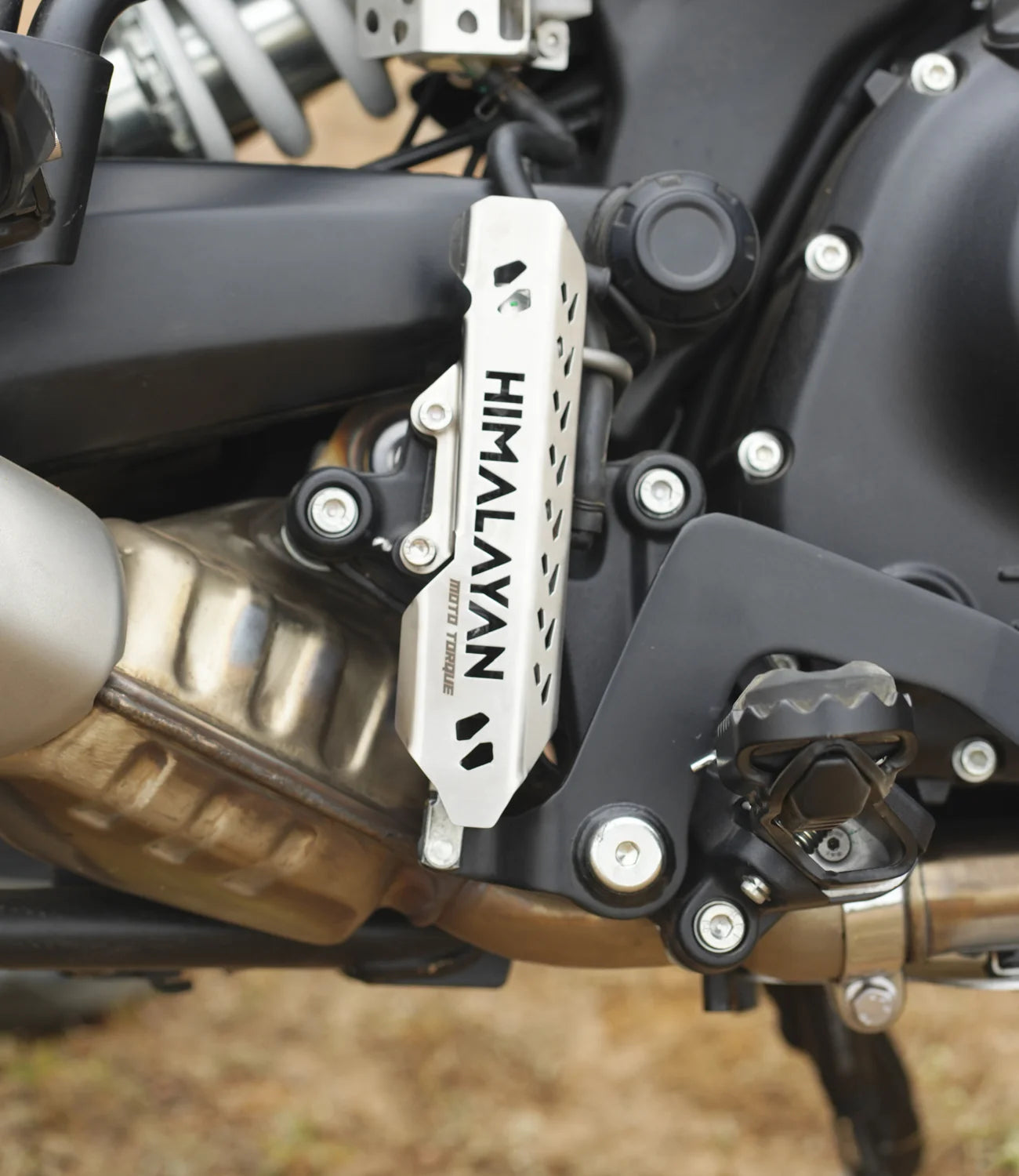 MOTO TORQUE REAR MASTER CYLINDER GUARD STAINLESS STEEL FOR HIMALAYAN 450