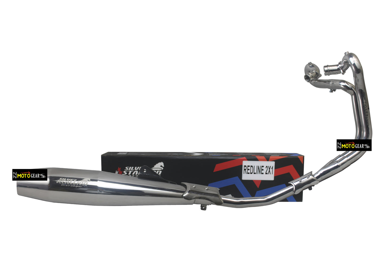 Silver Stallion Performance 2 in 1 Redline Silver Exhaust Silencer For Interceptor & Continental GT 650 Bear 650