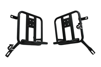 Black Canvas Pannier Bag Pair With Saddle Stay Pair Fit for Royal Enfield New Classic 350