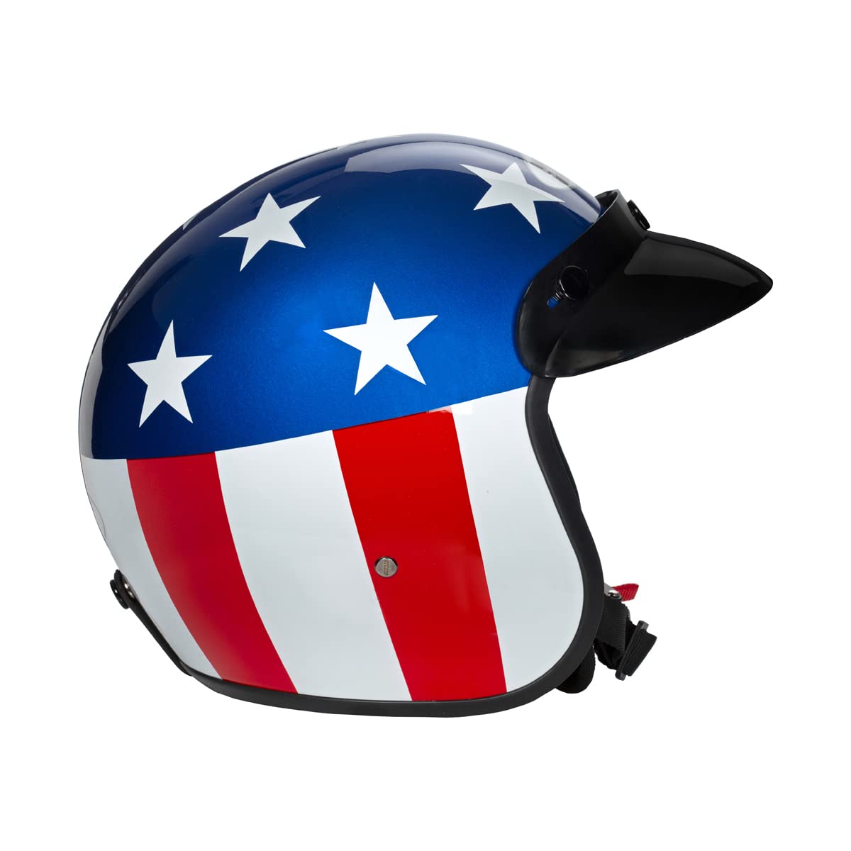 Studds Jetstar Classic D1 Captain America Open Face Helmet