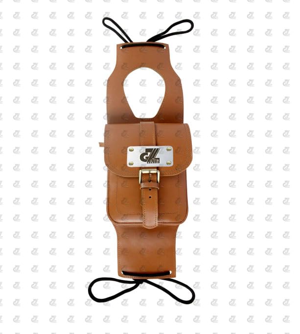 Genuine Leather Tank Strap Bag Compatible with Royal Enfield New Classic Reborn 350