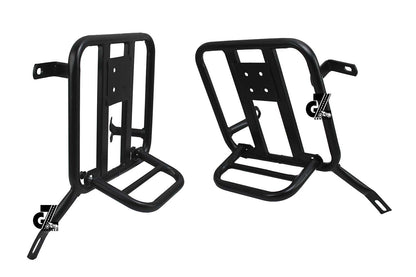 Black Canvas Pannier Bag Pair With Saddle Stay Pair Fit for Royal Enfield New Classic 350