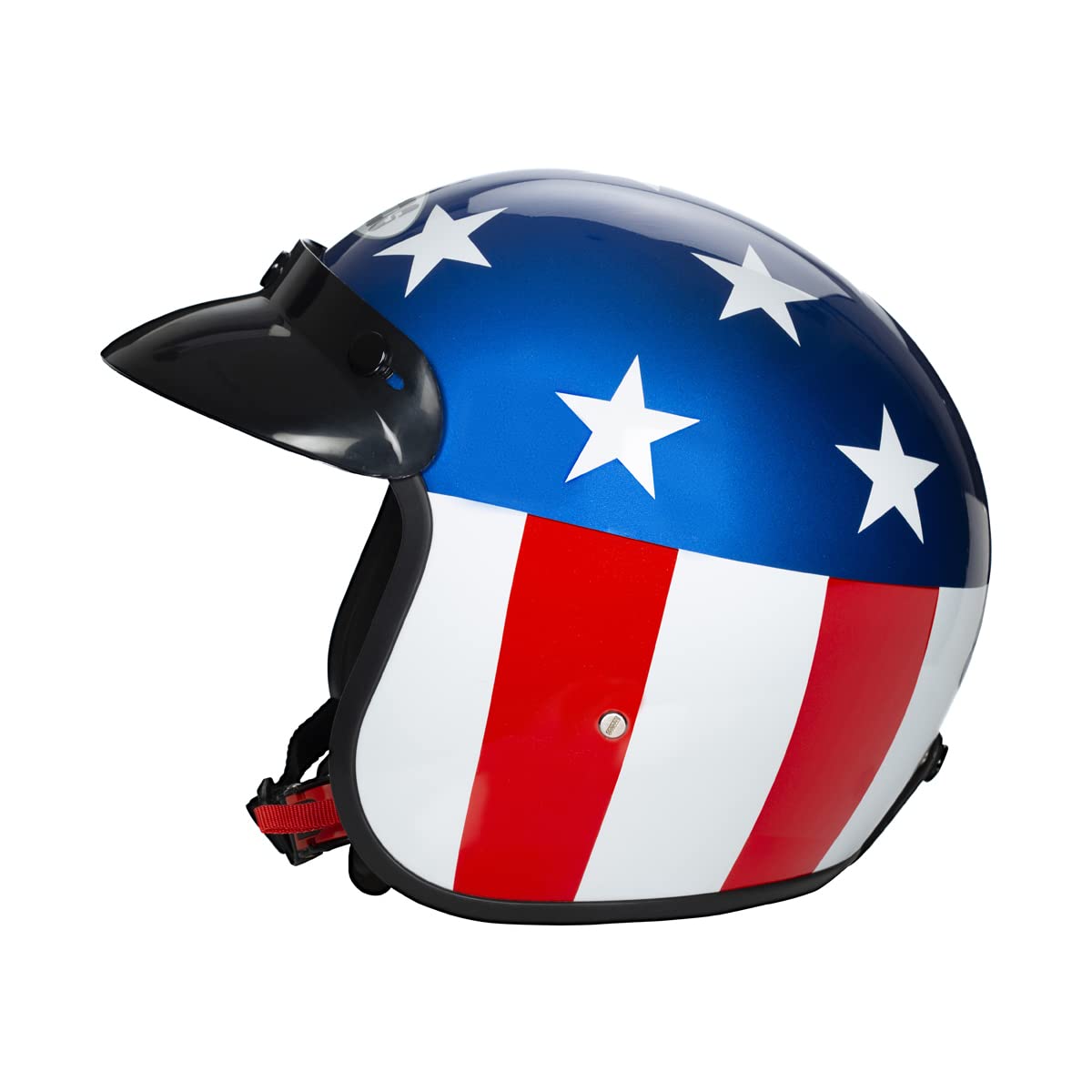 Studds Jetstar Classic D1 Captain America Open Face Helmet