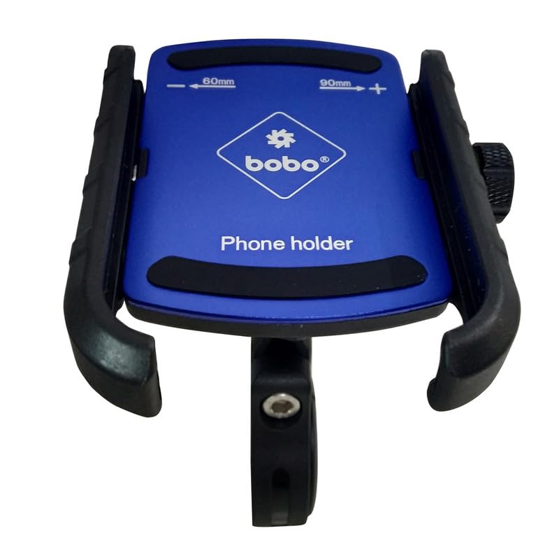 BOBO BM4 Jaw-Grip Bike MotorcycleScooter Mobile Phone Holder Mount, Ideal for Maps and GPS Navigation (Blue)