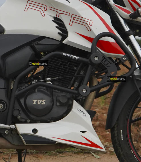 MOTO TORQUE TVS APACHE RTR 200 4v CRASH GUARD WITH SLIDER