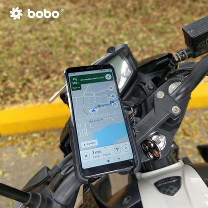 BOBO BM4 Jaw-Grip Bike MotorcycleScooter Mobile Phone Holder Mount, Ideal for Maps and GPS Navigation (Blue)