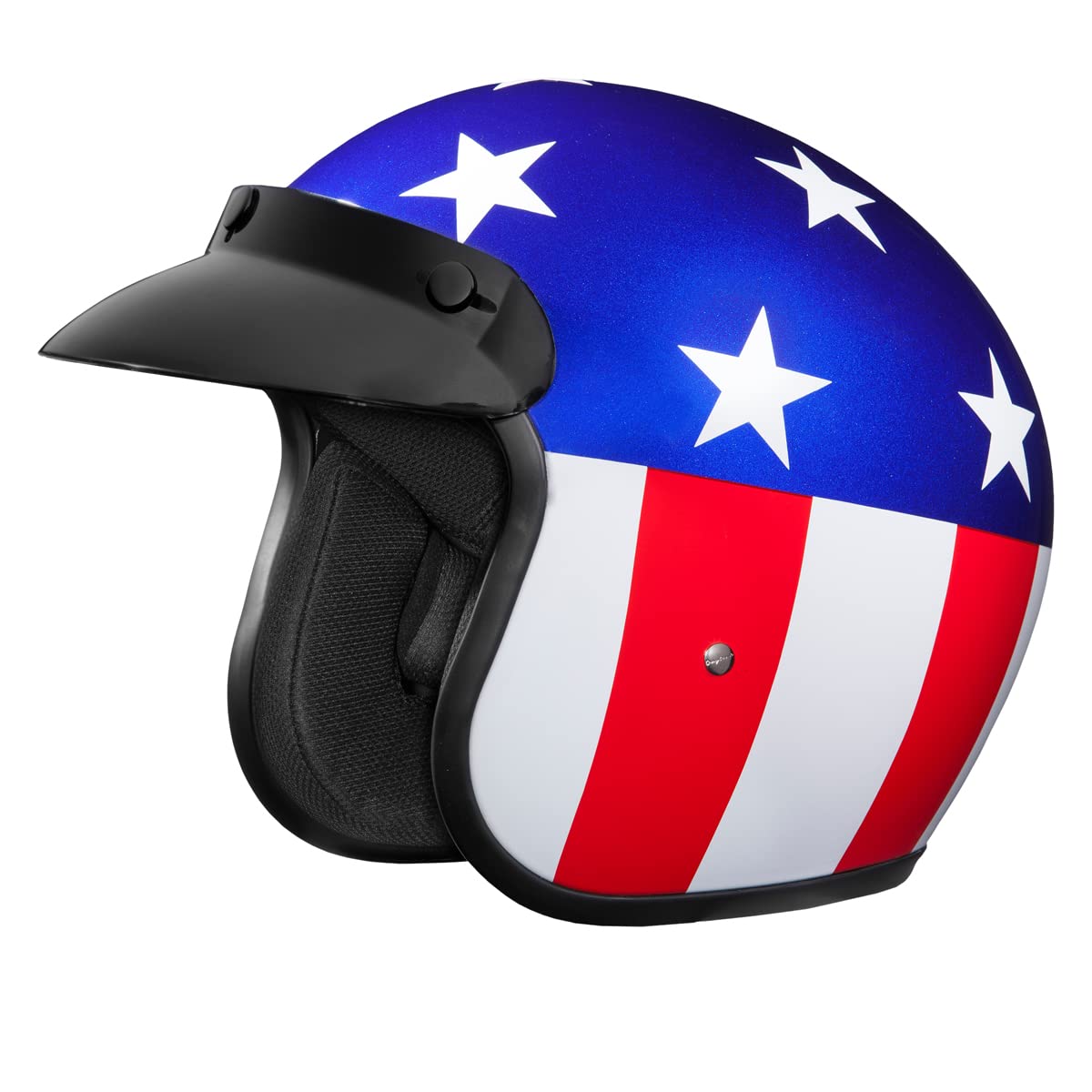 Studds Jetstar Classic D1 Captain America Open Face Helmet