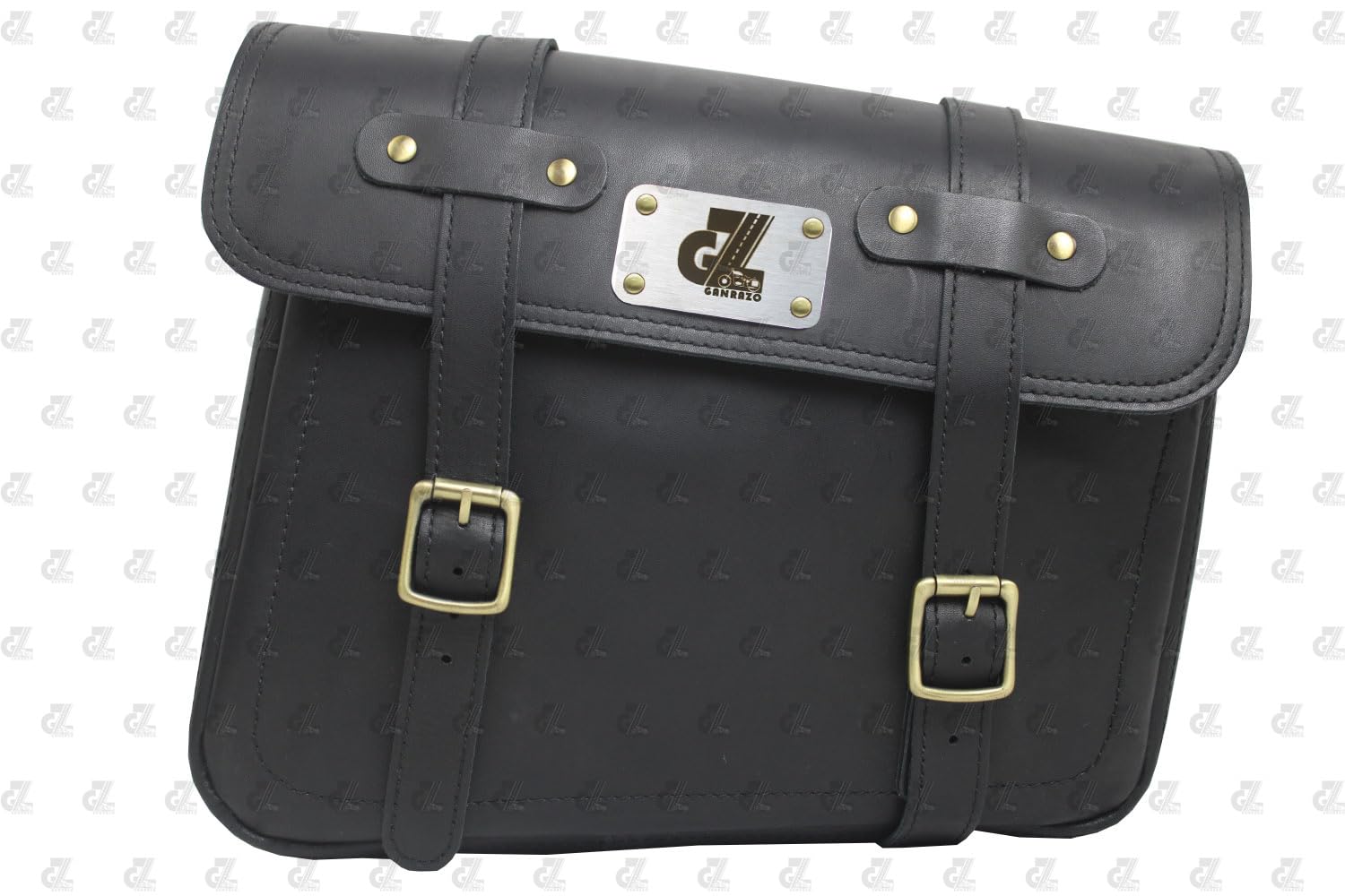 Leathe Saddle Pannier Bag Pair Black Color with Mount for Interceptor & Continental Gt 650