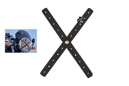 Leather Sticker Head Lamp X Perforated For All Royal Enfield Motorcycles