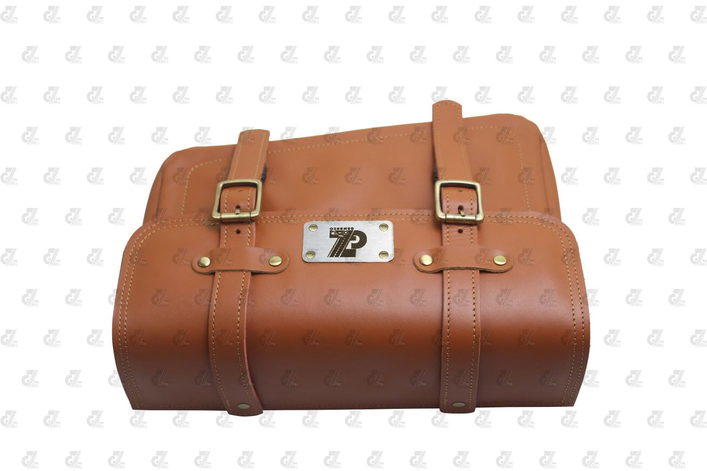 Leathe Saddle Pannier Bag Pair Tan Color with Mount for Interceptor & Continental Gt 650