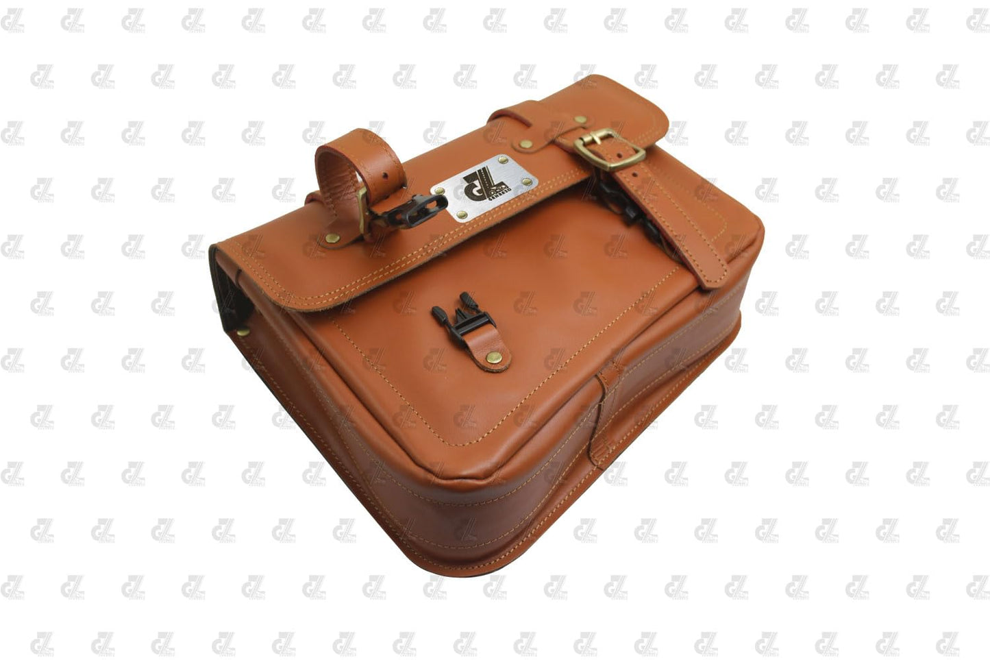 Leathe Saddle Pannier Bag Pair Tan Color with Mount for Interceptor & Continental Gt 650