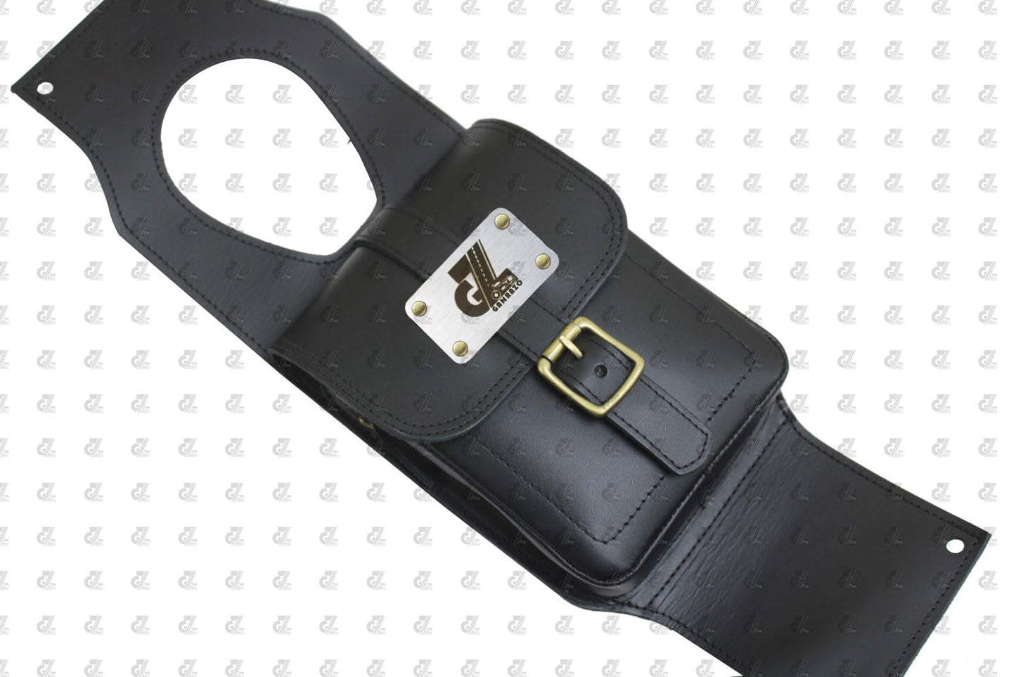 Genuine Leather Tank Strap Bag Compatible with Royal Enfield New Classic Reborn 350