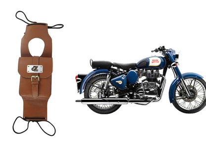 Genuine Leather Tank Strap Bag Compatible with Royal Enfield Old Classic & Bullet 350/500