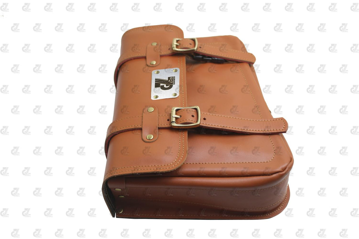 Leathe Saddle Pannier Bag Pair Tan Color with Mount for Interceptor & Continental Gt 650