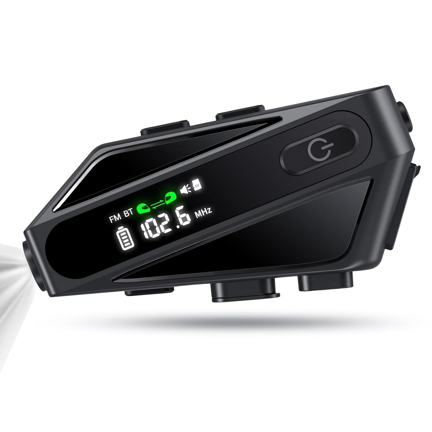 EDYELL C6 Motorcycle Bluetooth Intercom Headset|FM Radio Smart LED Display Helmet Bluetooth|600M Intercom Distance|Playable on TF Card|IPX6 Waterproof