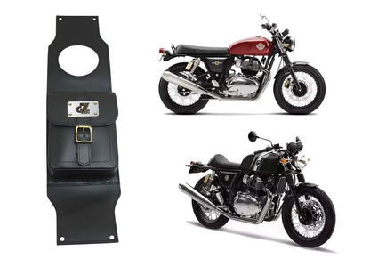 Genuine Leather Tank Strap Bag Compatible with Royal Enfield Continental GT & Interceptor 650