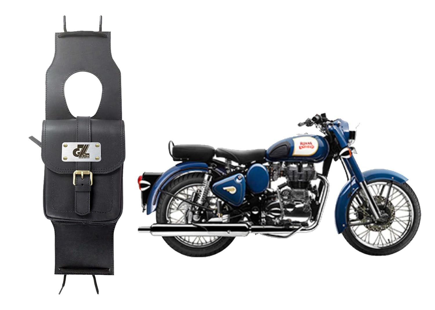 Leather Tank Strap Bag for Royal Enfield Old Classic & Bullet 350/500