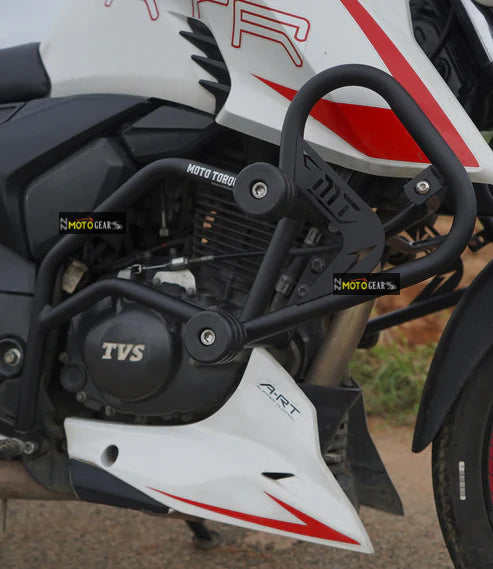 MOTO TORQUE TVS APACHE RTR 200 4v CRASH GUARD WITH SLIDER