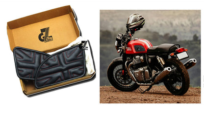 Genuine Leather Union Tank Pads For Royal Enfield Continental GT 650