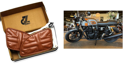 Genuine Leather Union Tank Pads For Royal Enfield Continental GT 650