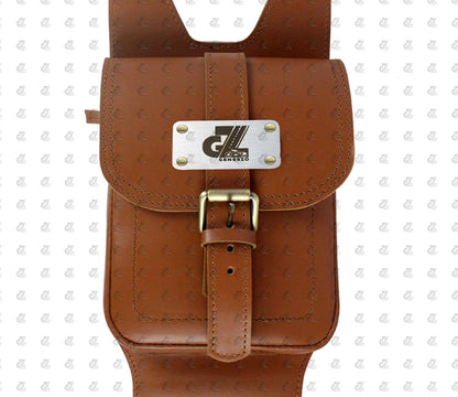 Genuine Leather Tank Strap Bag Compatible with Royal Enfield New Classic Reborn 350