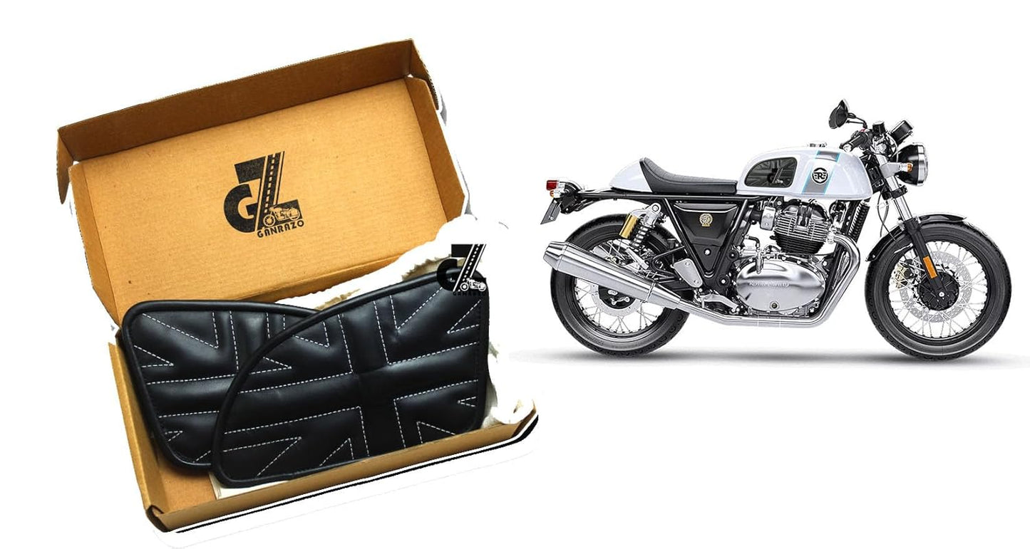 Genuine Leather Union Tank Pads For Royal Enfield Continental GT 650