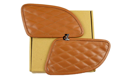 Genuine Leather Diamond Tank Pads For Royal Enfield Continental GT 650