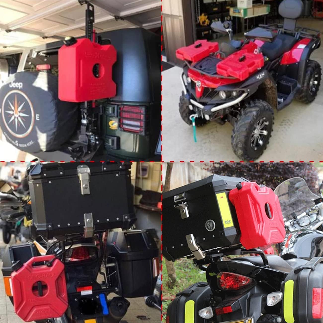 Universal 5 Liter Fuel Jerry Can With Clamp and Cap For Universal Motorcycle Fuel Container Heavy Duty construction for Petrol/diesel/kerosene Storage