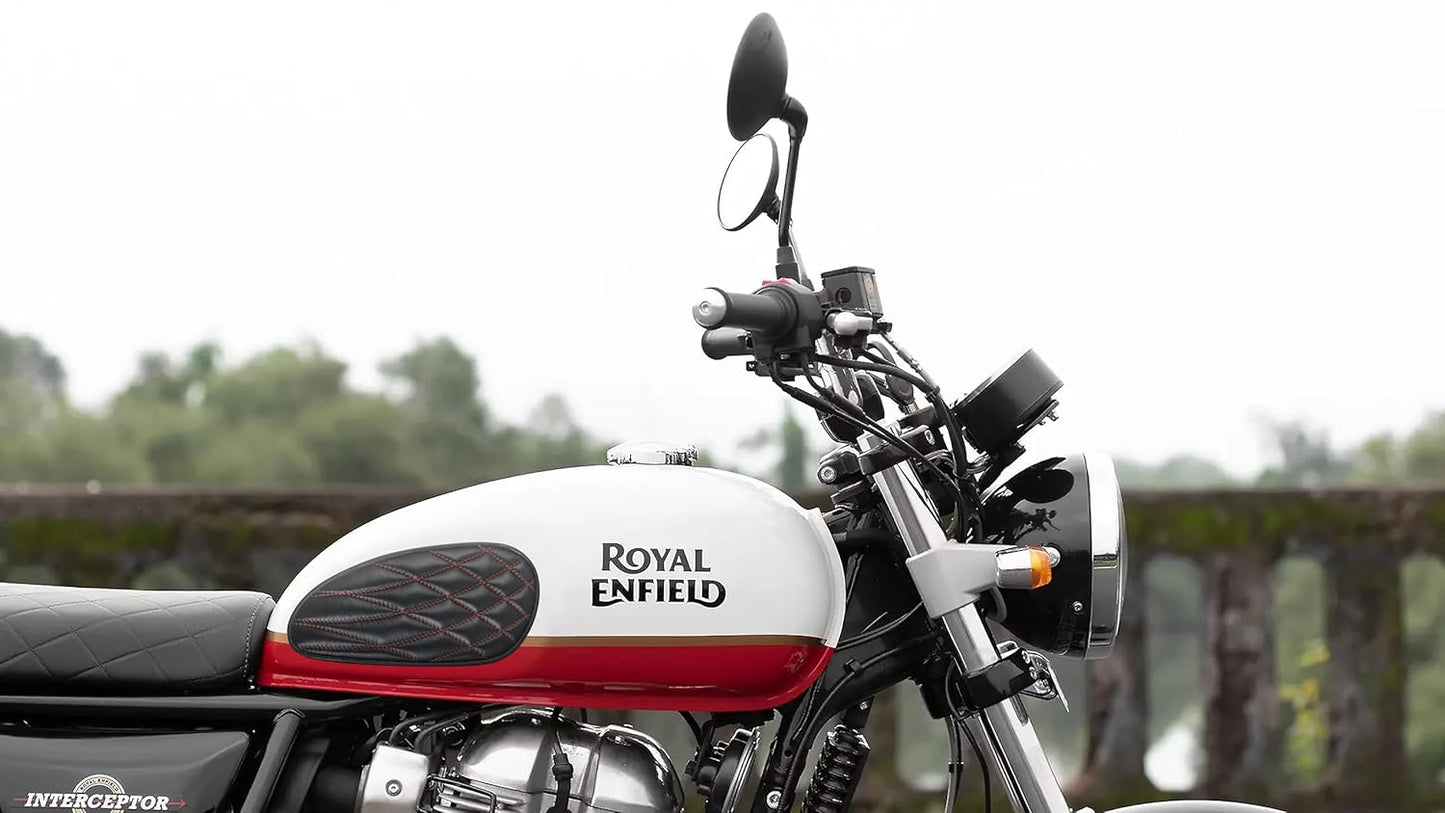 Genuine Leather Diamond Tank Pads Compatible With Triumph Speed & Scrambler 400