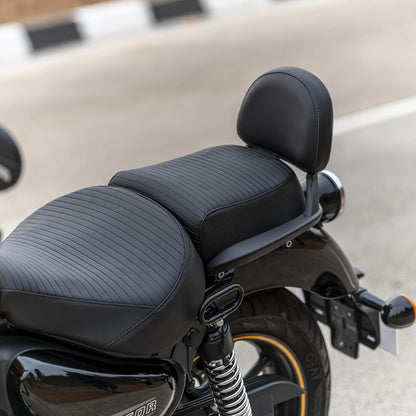 Royal Enfield Black Pleated Seat Covers for Meteor 350