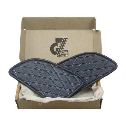 Genuine Leather Diamond Tank Pads For Royal Enfield Continental GT 650
