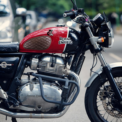 Genuine Leather Diamond Tank Pads Compatible With Triumph Speed & Scrambler 400