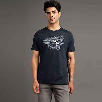 ROYAL ENFIELD AAMAR SONAR T SHIRT NAVY