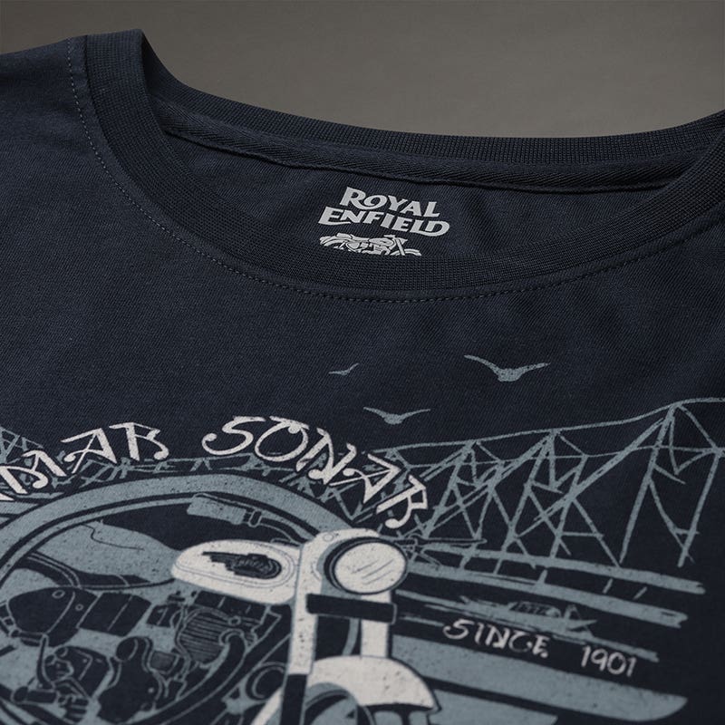ROYAL ENFIELD AAMAR SONAR T SHIRT NAVY