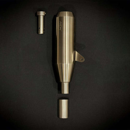 AEW EDGE STAINLESS STEEL SILENCER EXHAUST FOR Royal Enfield BEAR 650