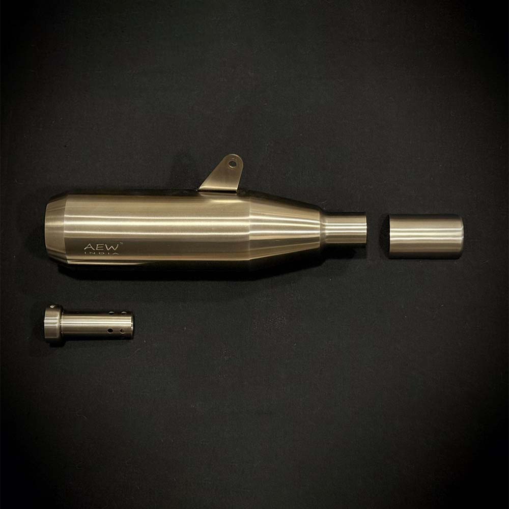 AEW EDGE STAINLESS STEEL SILENCER EXHAUST FOR Royal Enfield BEAR 650