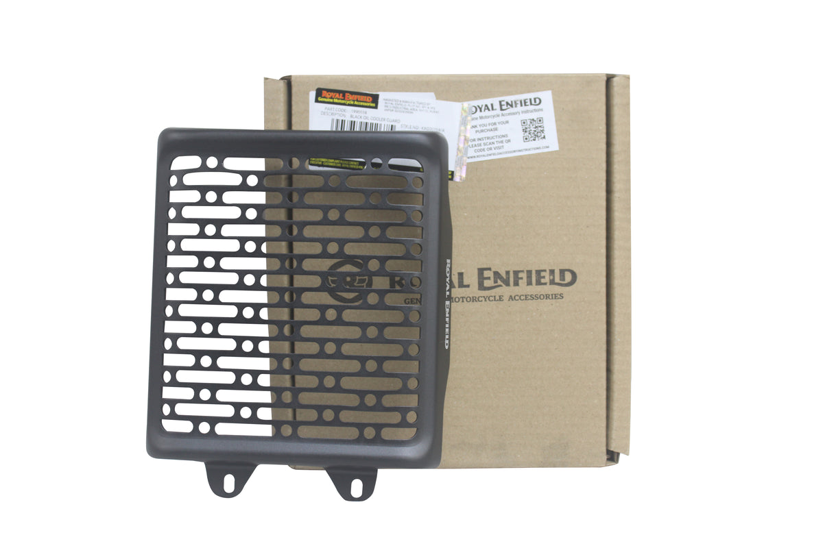 Royal Enfield Black Oil Cooler Guard - Aluminium