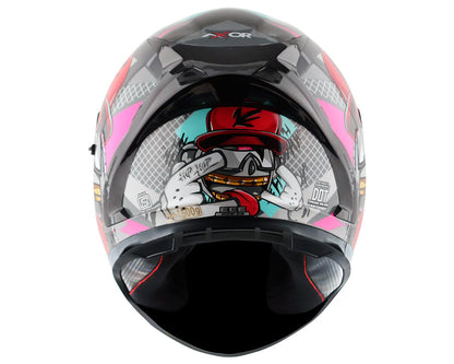 Axor Street Hip HOP Full Face Helmet Athena Grey Mint