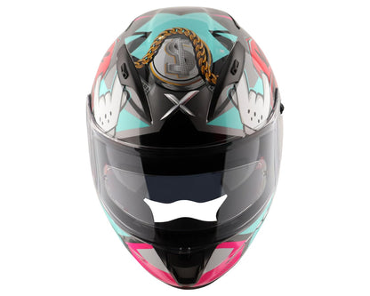 Axor Street Hip HOP Full Face Helmet Athena Grey Mint