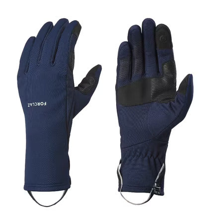 FORCLAZ Adult Trekking Tactile Stretch Winter Gloves MT500 Blue