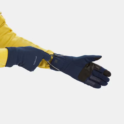 FORCLAZ Adult Trekking Tactile Stretch Winter Gloves MT500 Blue
